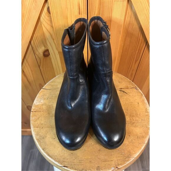 Gap Leather Black Buckle Moto Riding Boots Size 6 Women's nwt read - Picture 2 of 9